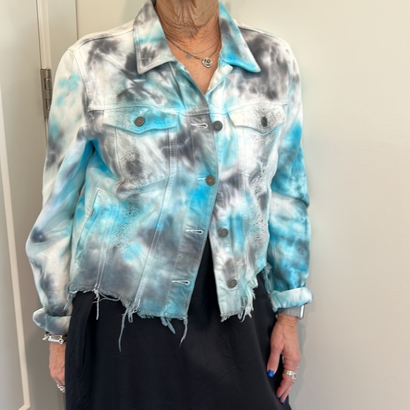 Hand Dyed HIDDEN Tie Dye Jean Jacket - Picture 5 of 7
